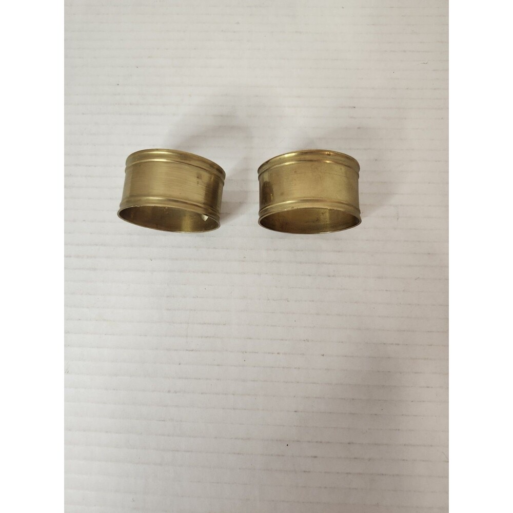 Lot Of 2 Brass Oval Napkin Rings